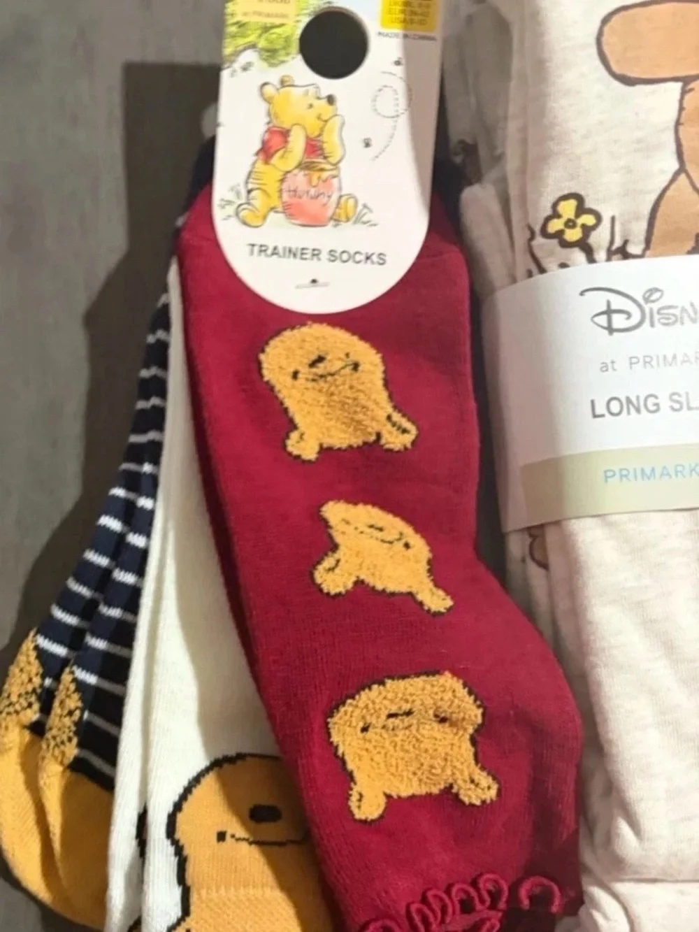 Winnie the Pooh Primark Pajama Set size XLarge & Socks size 8-10 - Picture 5 of 7